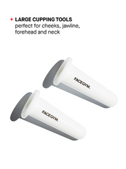 a pair of white plastic cones
