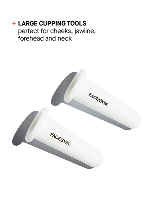 a pair of white plastic cones
