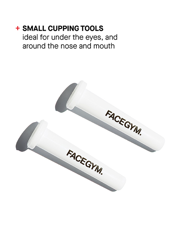 a pair of white tubes with black text