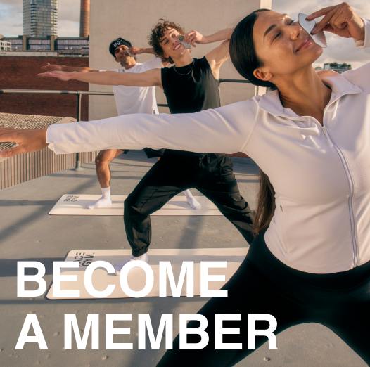 a group of people doing yoga